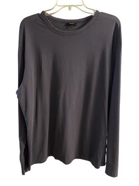 Quince Charcoal Long-Sleeve Crew Neck Top pima cotton men XL